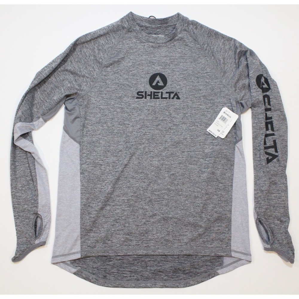 Shelta Amphibian LS Crew Long Sleeve Fishing Shirt UPF 50 Size SM Dark Granite